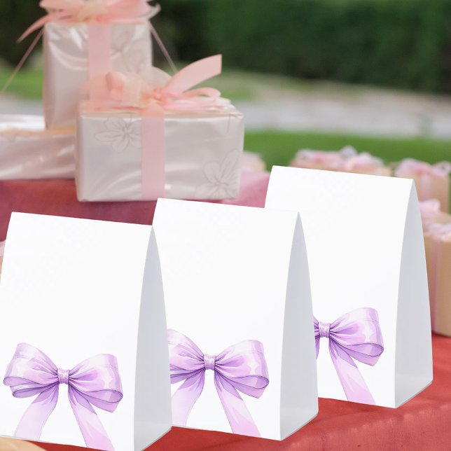 Plaque De Table Nœud lavande DIY écrivez votre propre fête (Créateur téléchargé)