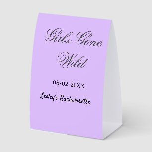 Plaque De Table Nom de la fête de Bachelorette Girls Gone wild dat