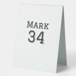 Plaque De Table nom de l'équipe ajouter le nom du joueur date spor