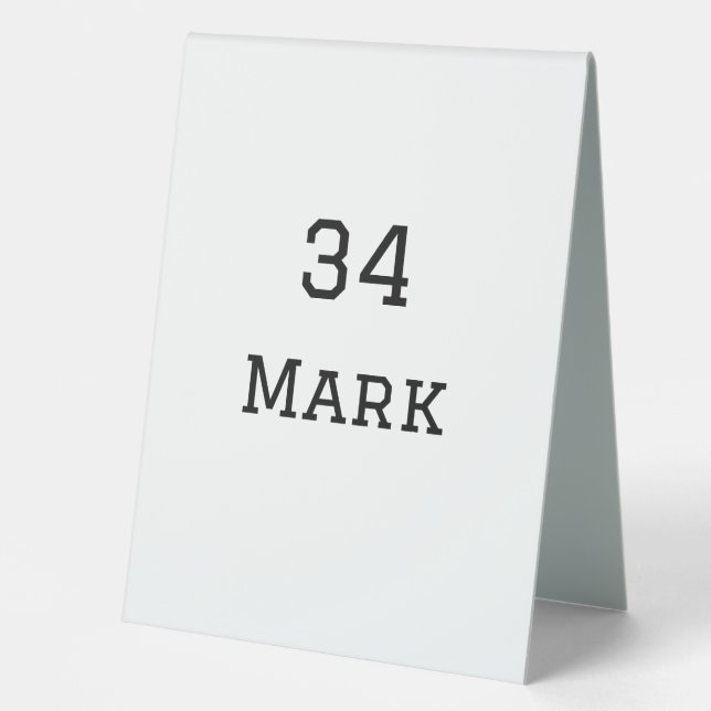 Plaque De Table nom de l'équipe ajouter le nom du joueur date spor (Recto)