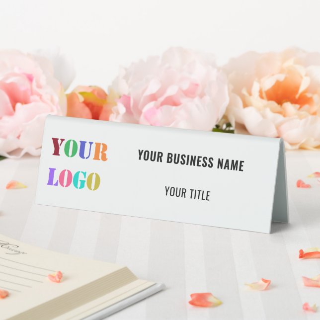 Plaque De Table Nom du logo de l'entreprise personnalisée Texte In (In SItu (Mariage))