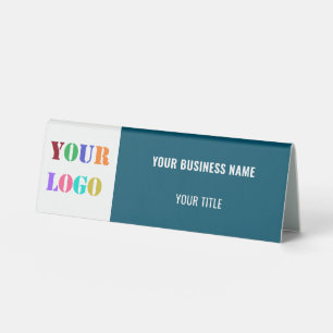 Plaque De Table Nom du logo personnalisé Site Web Couleurs Table T