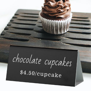 Plaque De Table Nom et prix de la nourriture Panneau de tente