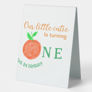 Plaque De Table Notre petite cuite orange un agrumes d'anniversair