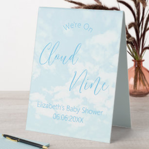 Plaque De Table Nous sommes sur le Baby shower Cloud Nine