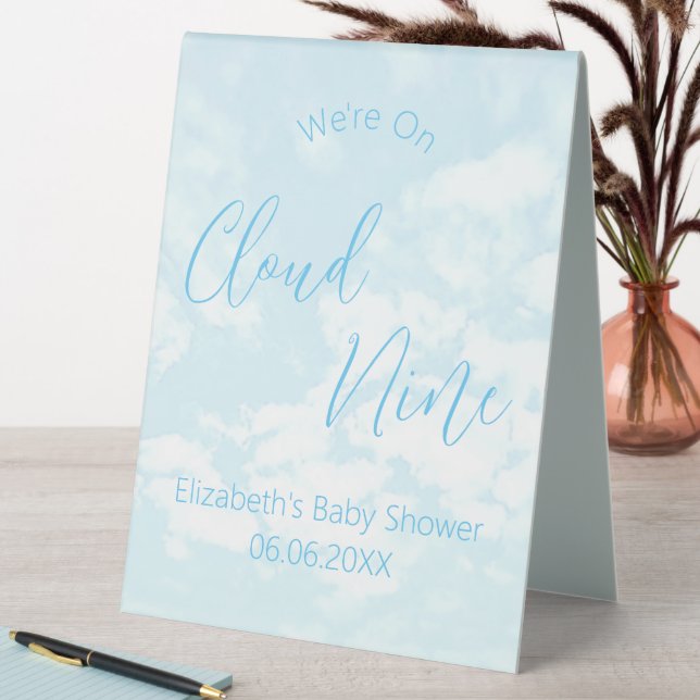 Plaque De Table Nous sommes sur le Baby shower Cloud Nine (En SItu (Tableau))