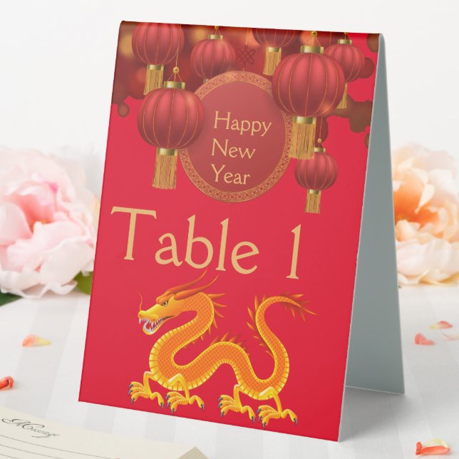 Plaque De Table Nouvelle année asiatique  Présentoir de table (In SItu (Mariage))