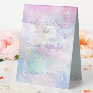 Plaque De Table Nuages et étoiles de rêve Mariage