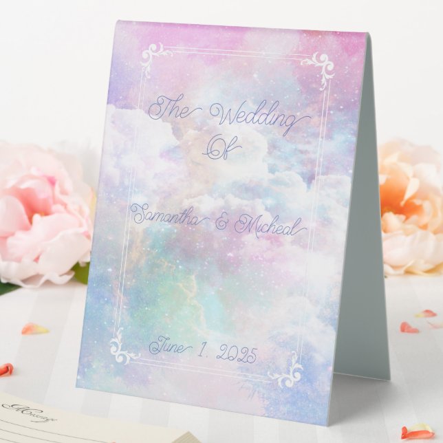 Plaque De Table Nuages et étoiles de rêve Mariage (In SItu (Mariage))