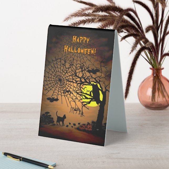 Plaque De Table Nuit d'Halloween, Joyeux Halloween ! (En SItu (Tableau))