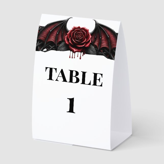 Plaque De Table Nuit Éternelle Mariage Gothique Vampire Romance So (Recto)