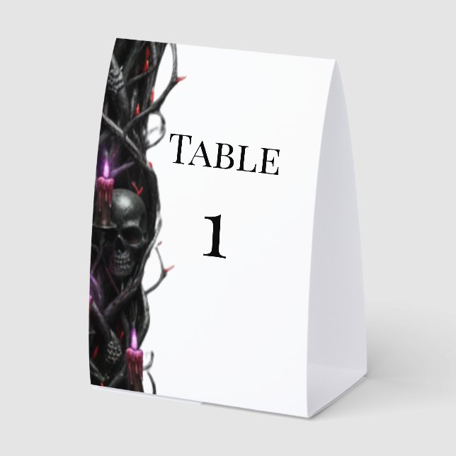 Plaque De Table Nuit Éternelle Mariage Gothique Vampire Romance So (Recto)