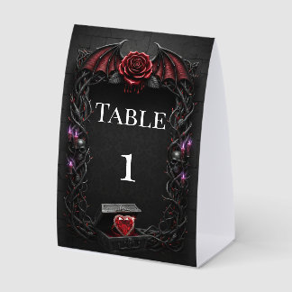 Plaque De Table Nuit Éternelle Mariage Gothique Vampire Romance So