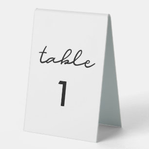 Plaque De Table Numéro de mariage simple
