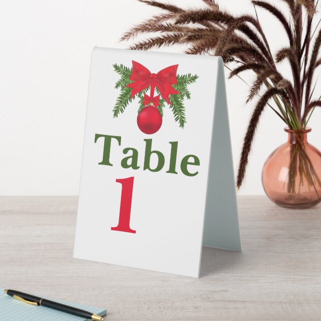 Plaque De Table Numéro de Noël personnalisé (En SItu (Tableau))