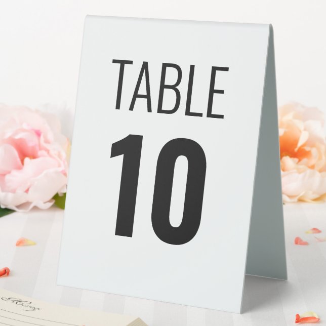 Plaque De Table Numéro de table d'accueil personnalisé réversible (In SItu (Mariage))