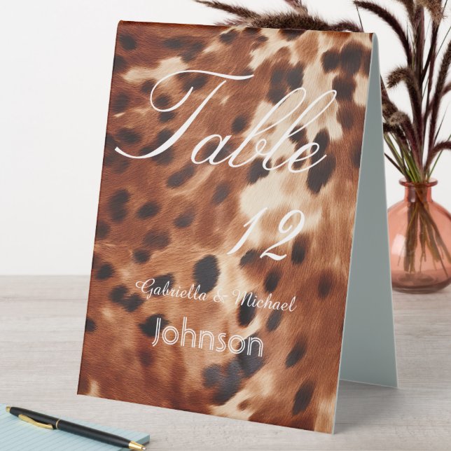 Plaque De Table Numéro de table de la crème Brown noire noire (En SItu (Tableau))