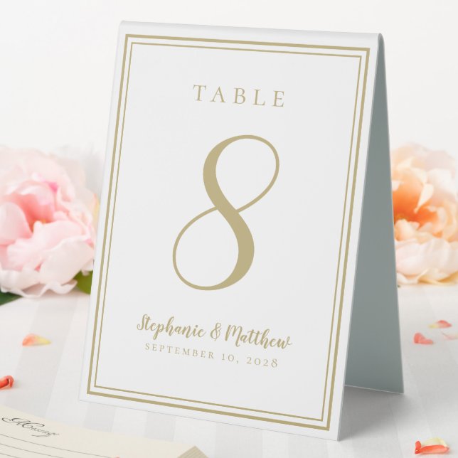 Plaque De Table Numéro de table de Mariage customisé Simple Chic G (In SItu (Mariage))
