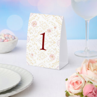Plaque De Table Numéro de table de mariage élégant
