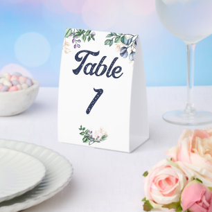 Plaque De Table Numéro de table de mariage Harmonie Fleur Sauvage