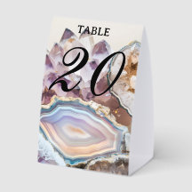 Numéro de table en cristal géode | Photo de crista