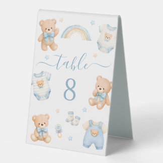 Plaque De Table Numéro de table pour Baby Shower Tenue Bohème pour
