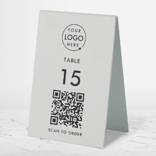 Plaque De Table Numéro de table QR Code Scan pour commander un res