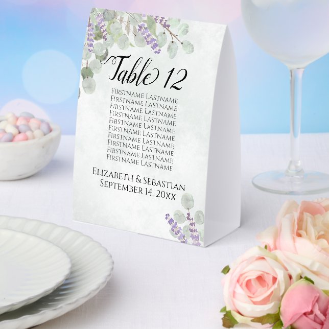 Plaque De Table Numéro du tableau de bord du Mariage Eucalyptus La (Insitu (mariage))