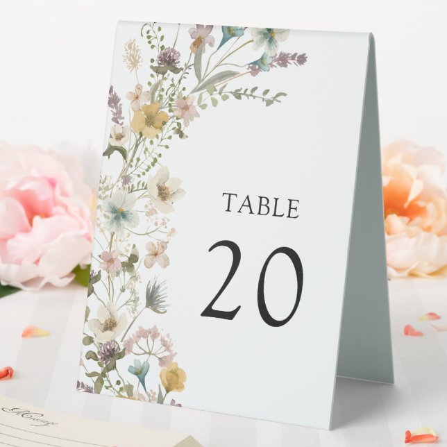 Plaque De Table Numéro floral (In SItu (Mariage))