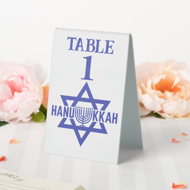 Plaque De Table Numéro personnalisé Hanukkah  (In SItu (Mariage))