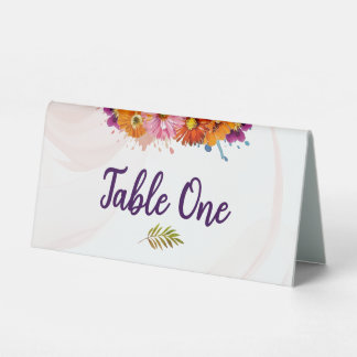 Plaque De Table Numéros de table de mariage aux fleurs sauvages ro