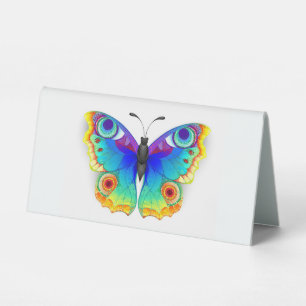 Plaque De Table Oeil de paon arc-en-ciel