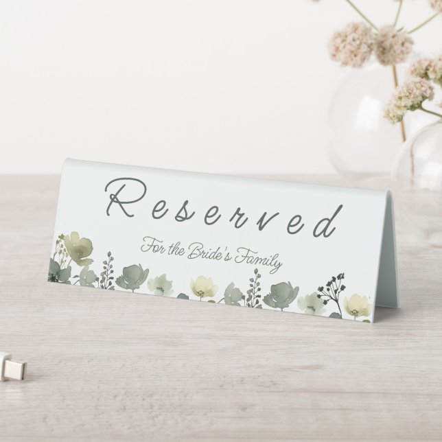 Plaque De Table Olive Floral Wedding (En SItu (Tableau))