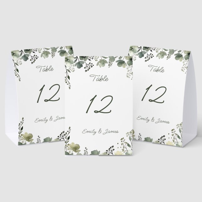 Plaque De Table Olive Floral Wedding (Insitu (multi))