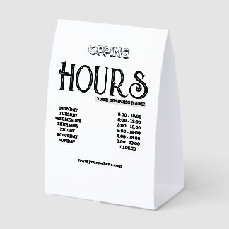 Plaque De Table Ouverture d'entreprise avec logo noir minimal mode