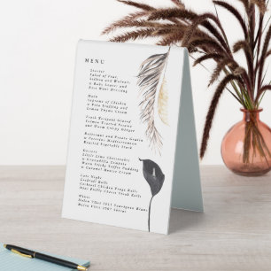 Plaque De Table Pampas Grass Tropical Jungle Menu