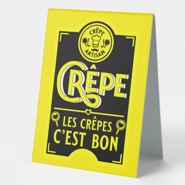 Plaque De Table Pancakes français (Recto)