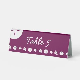 Plaque De Table Pancarte de table Été Coquillages dans le Vin