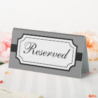 Pancarte de table réservée