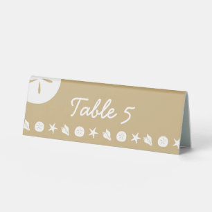 Plaque De Table Pancarte de tente de table Coquillages d'été dans