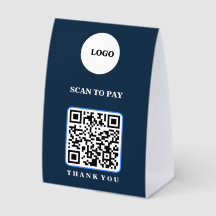 Pancarte de tente de table de code QR pour payer p
