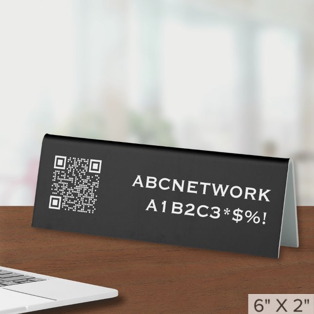 Plaque De Table Panneau d'affichage du code QR de l'accès Wi-Fi (Créateur téléchargé)