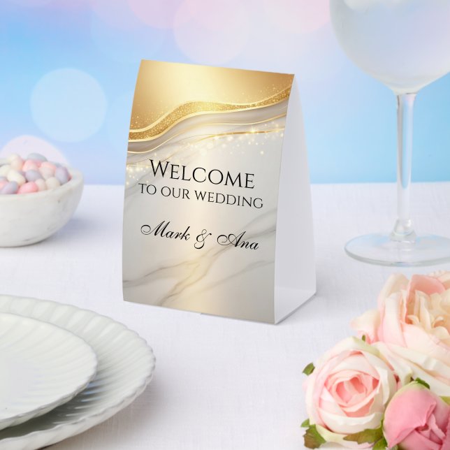 Plaque De Table Panneau de bienvenue de mariage moderne (Insitu (mariage))