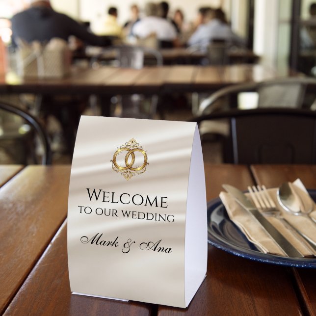 Plaque De Table Panneau de bienvenue de mariage moderne (Insitu (restaurant))
