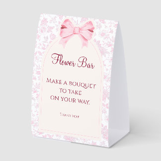 Plaque De Table Panneau de bouquet de fleurs florales roses avec n