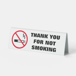 Plaque De Table Panneau de bureau personnalisé pour fumeurs de cig