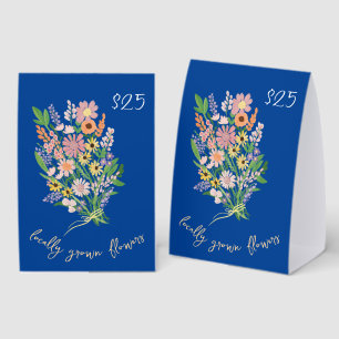 Plaque De Table Panneau de fleurs peintes à la main Fleuriste Marc