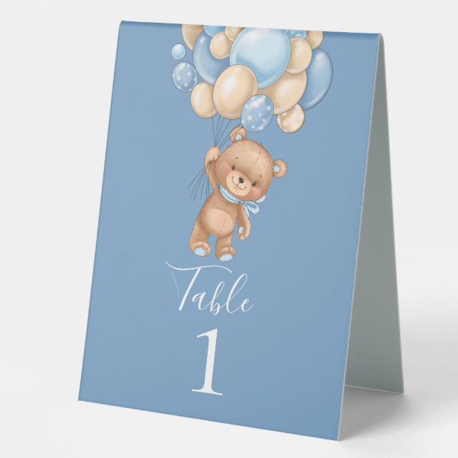 Plaque De Table Panneau de la tente de l'ours en peluche (Recto)