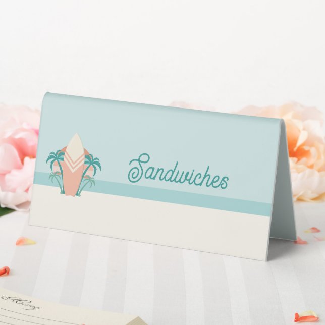 Plaque De Table Panneau de la tente de restauration du surf Up Bea (In SItu (Mariage))