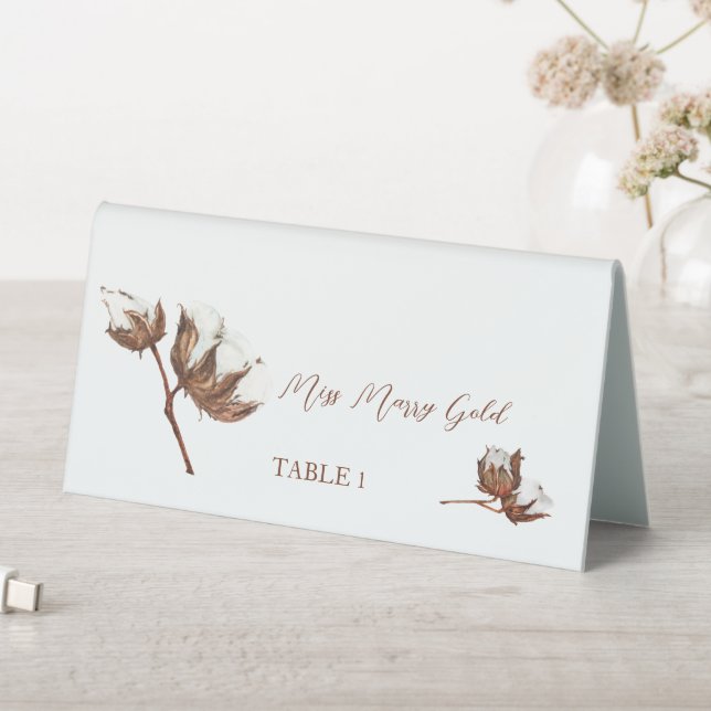 Plaque De Table Panneau de la tente mariage de la fleur de coton d (En SItu (Tableau))
